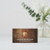 ワインバレル |ワイン染色 名刺 (スタンド正面)