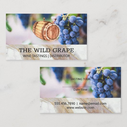 ワインバレル | ワイン葡萄 名刺 (正面/裏面)