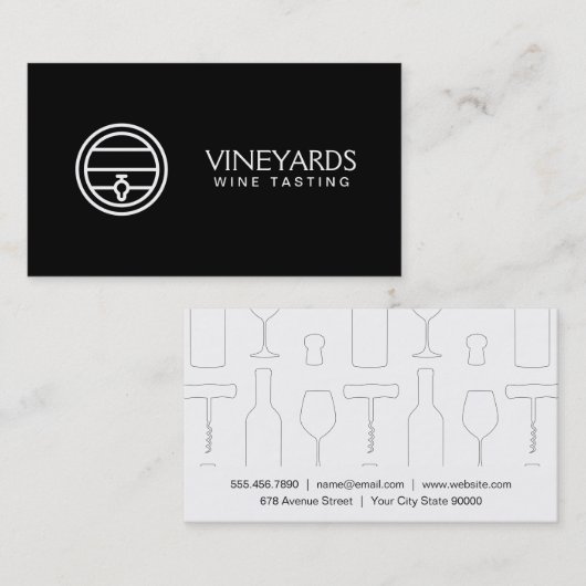 ワインバレル 名刺 (正面/裏面)