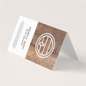 ワインバレル |木材 名刺 (正面)