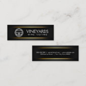 ワインバレル | 黒色炭素繊維パターン スキニー名刺 (正面/裏面)