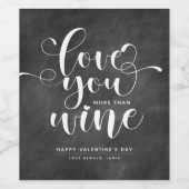 ワインバレンタインよりチョークボード愛 ワインラベル (シングルラベル)