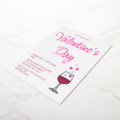 ワインバレンタインデーパーティー 箔招待状 (回転した状態)