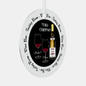 ワインバーとテイスティングルームクリスマスオーナメント メタルオーナメント (正面右)