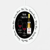 ワインバーとテイスティングルームクリスマスオーナメント メタルオーナメント (正面左)