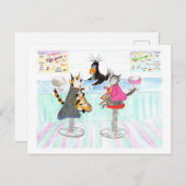 ワインバーに登場する猫たち「次はどのお店?」 ポストカード (正面/裏面)