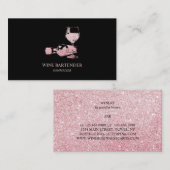 ワインバーテンダーソムリエバラ金ゴールド 名刺 (正面/裏面)