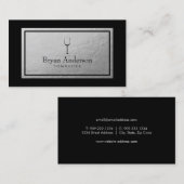 ワインバーテンダーソムリエフェイク銀箔 名刺 (正面/裏面)