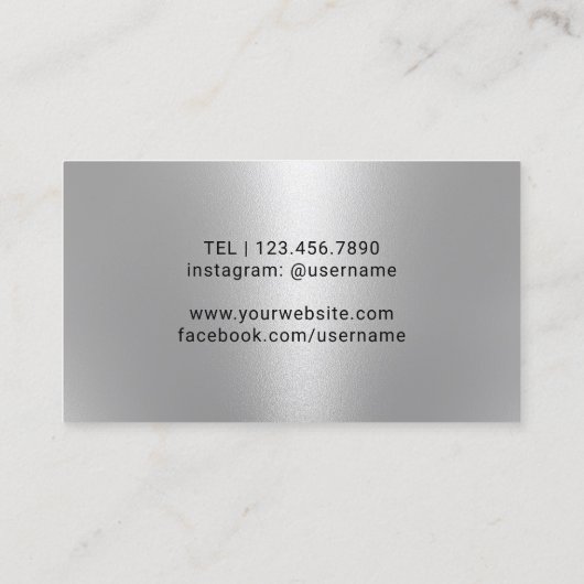 ワインバーテンダーソムリエプロフェッショナルブラック 名刺 (裏面)