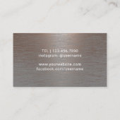 ワインバーテンダーソムリエモダンブラシ銅 名刺 (裏面)