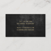 ワインバーテンダーソムリエモダンブラック&金ゴールド 名刺 (裏面)