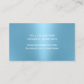 ワインバーテンダーソムリエモダンライトブルー 名刺 (裏面)