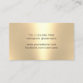 ワインバーテンダーソムリエモダン金ゴールド 名刺 (裏面)