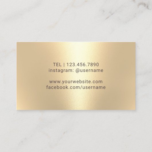 ワインバーテンダーソムリエモダン金ゴールド 名刺 (裏面)