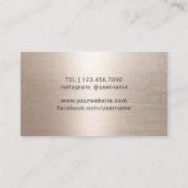 ワインバーテンダーソムリエラグジュアリー金ゴールドメタリック 名刺 (裏面)