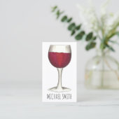 ワインバーレストランワイナリーレッドグラスソムリエ 名刺 (スタンド正面)