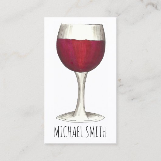 ワインバーレストランワイナリーレッドグラスソムリエ 名刺 (正面)