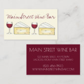 ワインバーレストランワイナリーレッドグラスブリーチーズ 名刺 (正面/裏面)