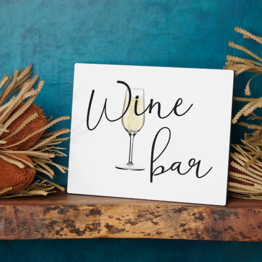 ワインバー結婚の看板イーゼル付き卓上プレート フォトプラーク (側面)