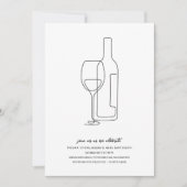 ワインバー誕生日 招待状 (正面)