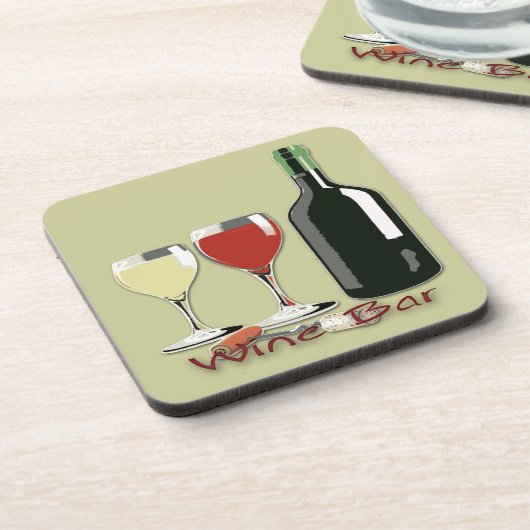 ワインバー-ワインのコルクのコースターは(6)を置きました コースター (左側)