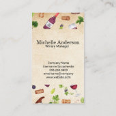 ワインパターン | ブドウ畑 | テースティングス 名刺 (裏面)