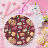 ワインパターン ペーパープレート (パーティー)