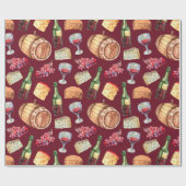 ワインパターン ラッピングペーパー (フラット)
