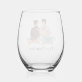 ワインパーソナライズされたグラス ステムなしワイングラス (裏面)