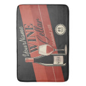 ワインパーソナライズされたセラーボトルテイスティングルームバー   バスマット (正面縦)