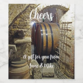 ワインパーソナライズされたボトルラベル ワインラベル (シングルラベル)