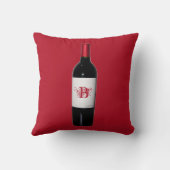 ワインパーソナライズされたボトル枕 クッション (裏面)