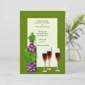 ワインパーティの招待状 招待状 (スタンド正面)