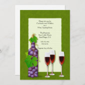 ワインパーティの招待状 招待状 (正面/裏面)