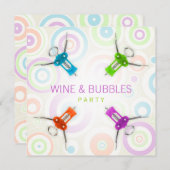 ワインパーティの招待状 招待状 (正面/裏面)