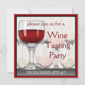 ワインパーティーのご招待 招待状 (正面)