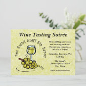 ワインパーティーのご招待 白ワインの5つのS 招待状 (スタンド正面)