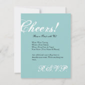 ワインパーティーの招待状 - アート乾杯 招待状 (裏面)