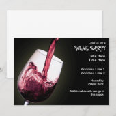 ワインパーティーの招待状 招待状 (正面/裏面)