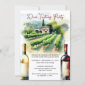 ワインパーティーの招待状 招待状 (正面)