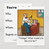 ワインパーティーの招待状「Spectickles」 招待状 (正面/裏面)