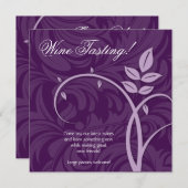 ワインパーティーテイスティングパープルリーフマーケティング 招待状 (正面/裏面)