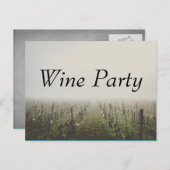ワインパーティーヴィネヤードカスタム招待状 インビテーションポストカード (正面/裏面)
