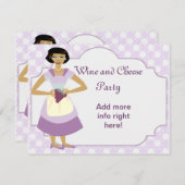 ワインパーティー又は試飲招待状 招待状 (正面/裏面)