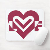 ワインパープルで愛 マウスパッド (マウス)