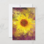 ~*ワインパープルひまわり素朴ウェディングRSVP 出欠カード (裏面)