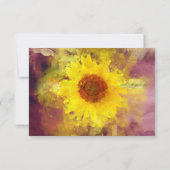 *~*ワインパープルひまわり素朴ウェディングRSVP 出欠カード (裏面)