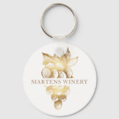 ワインビジネスワイナリーソムリエ金ゴールドブドウ キーホルダー (正面)