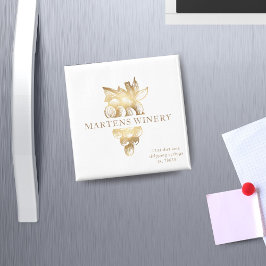 ワインビジネスワイナリー金ゴールドブドウ マグネット