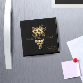 ワインビジネスワイナリー金ゴールドブドウ マグネット